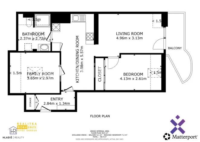 Pronájem bytu 3+1, Uherské Hradiště, J. E. Purkyně, 64 m2