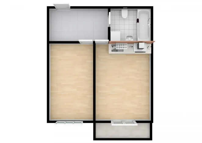 Pronájem bytu 2+kk, Praha - Holešovice, V závětří, 42 m2