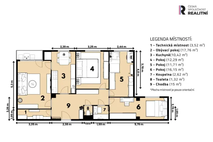 Prodej bytu 4+1, Praha - Chodov, Tererova, 89 m2