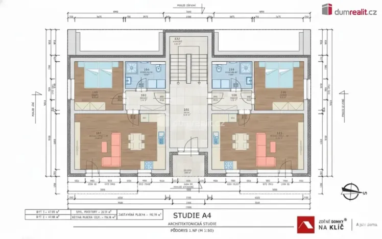 Prodej bytu 2+kk, Slušovice, Vítězství, 48 m2