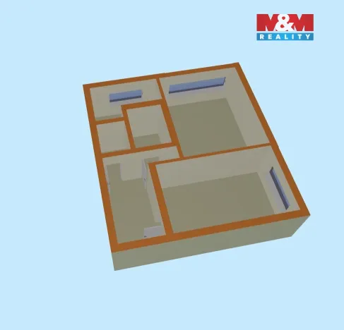 Prodej bytu 2+1, Osek, Hrdlovská, 54 m2