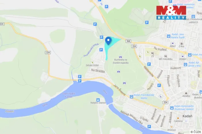 Prodej zahrady, Kadaň, Na Strážišti, 360 m2