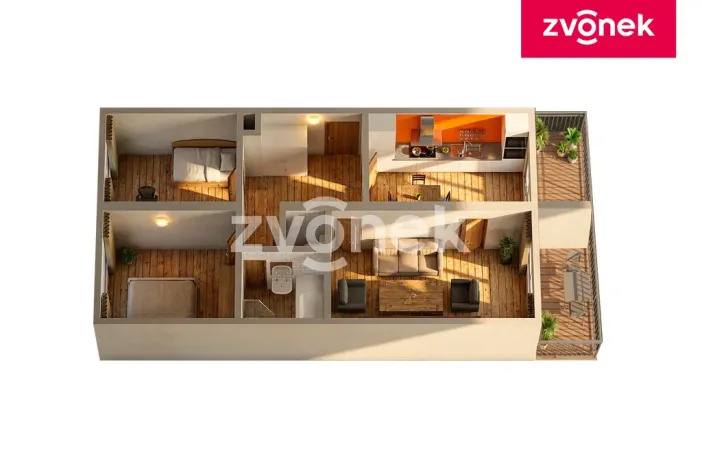 Prodej bytu 3+1, Lukov, U Rybníka, 77 m2