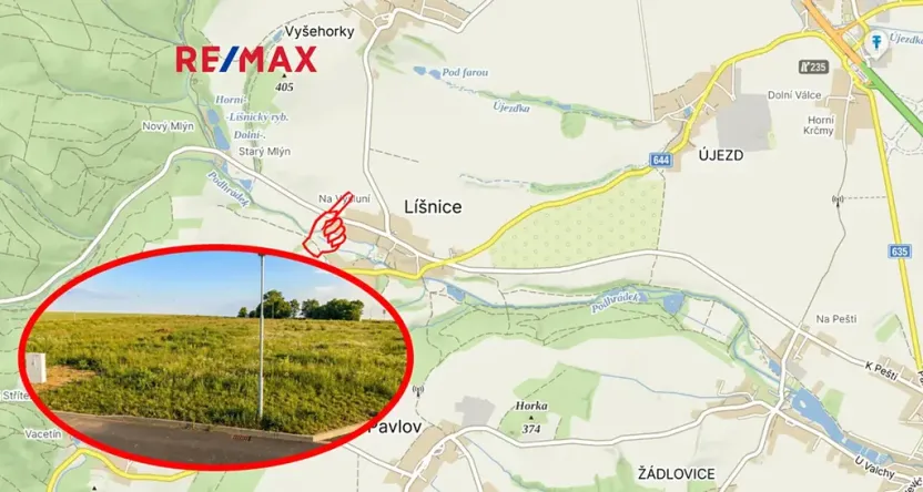 Prodej pozemku pro bydlení, Líšnice, 831 m2