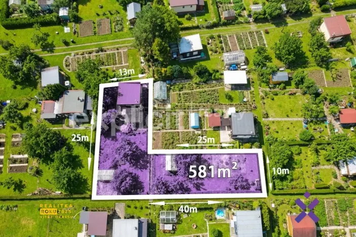 Prodej zahrady, Zlín - Malenovice, 581 m2