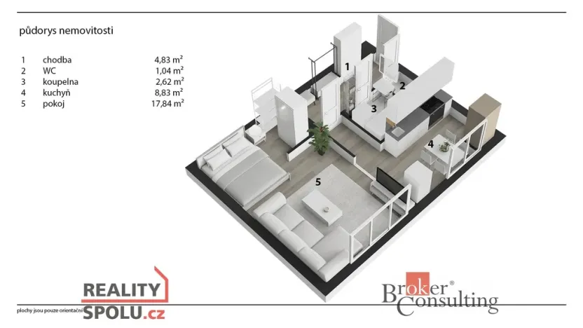 Prodej bytu 1+1, Praha - Veleslavín, Šumberova, 35 m2