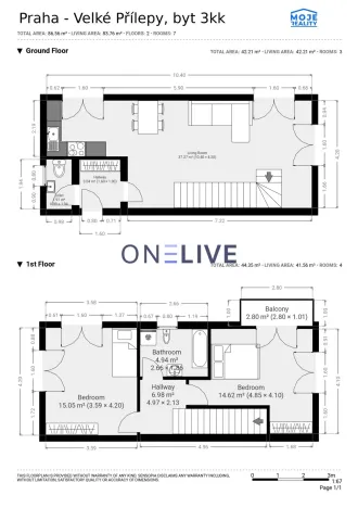 Prodej bytu 3+kk, Velké Přílepy, Sportovní, 90 m2