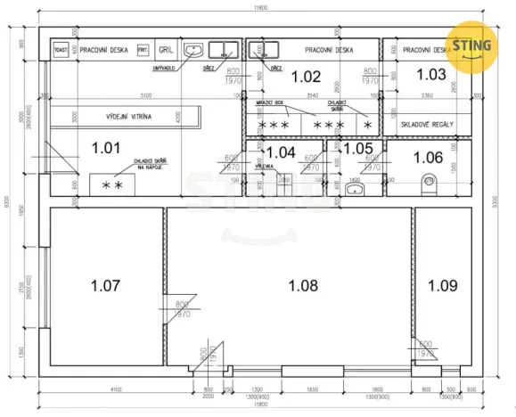 Pronájem obchodního prostoru, Kralupy nad Vltavou, 50 m2