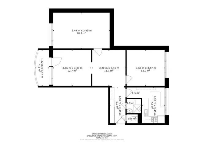 Prodej bytu 3+1, Brno - Lesná, Ježkova, 79 m2