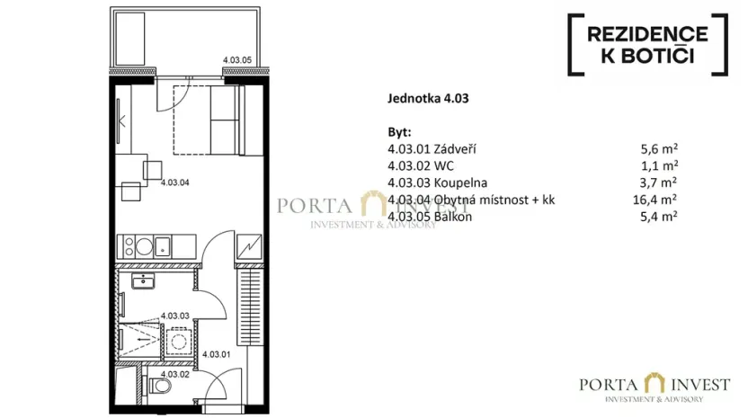 Prodej bytu 1+kk, Praha - Vršovice, K Botiči, 29 m2