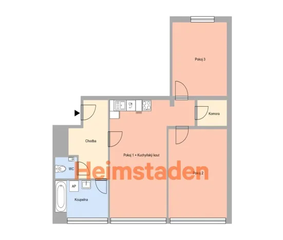 Pronájem bytu 3+kk, Havířov - Město, nám. Republiky, 75 m2