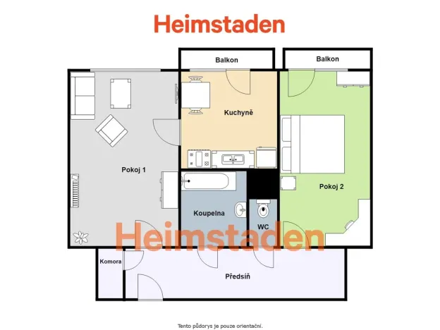 Pronájem bytu 2+1, Havířov - Podlesí, Kosmonautů, 56 m2