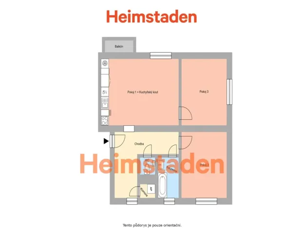 Pronájem bytu 3+1, Ostrava - Moravská Ostrava, Zborovská, 70 m2