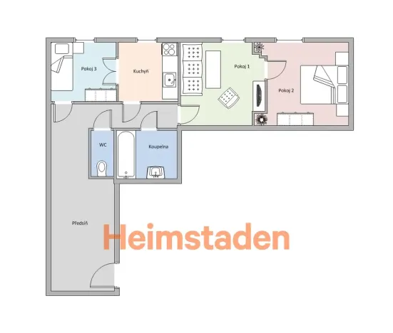 Pronájem bytu 3+1, Ostrava - Poruba, náměstí Jana Nerudy, 99 m2