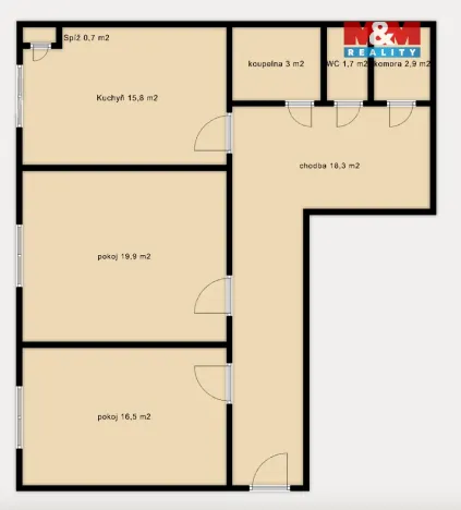 Prodej bytu 2+1, Praha - Libeň, Drahobejlova, 78 m2