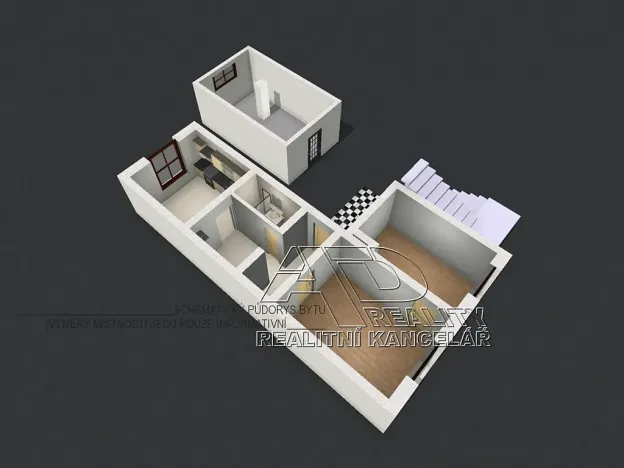 Pronájem bytu 2+1, České Budějovice, 54 m2