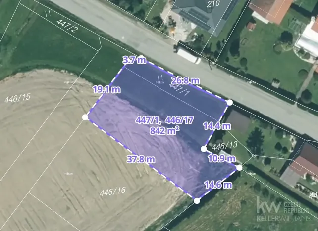 Prodej pozemku pro bydlení, Mokrouše, 842 m2