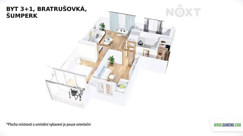 Prodej bytu 3+1, Šumperk, Bratrušovská, 68 m2