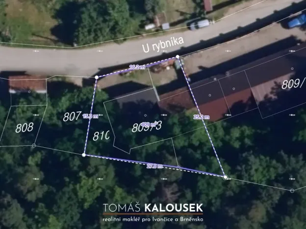 Prodej pozemku pro bydlení, Kuřim, U rybníka, 409 m2