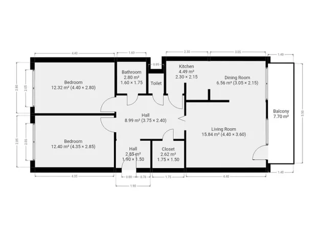 Pronájem bytu 3+1, Čelákovice, Stankovského, 73 m2