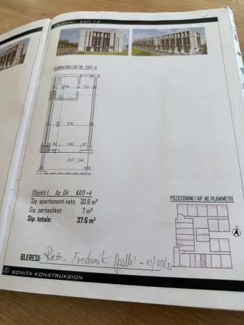 Prodej bytu 1+kk, Rruga Wiena, Golem, Albánie, 37 m2