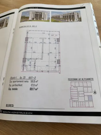 Prodej bytu 1+kk, Rruga Wiena, Golem, Albánie, 37 m2