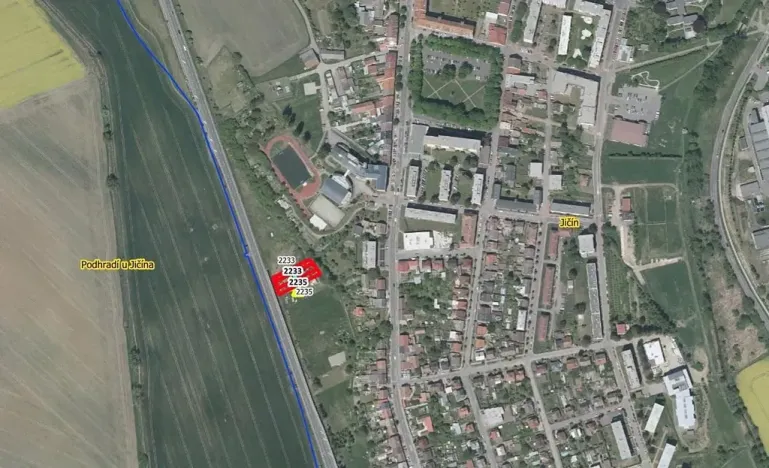 Prodej zahrady, Jičín, 1308 m2