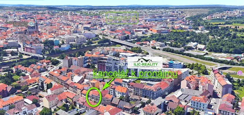 Pronájem kanceláře, Plzeň, Na Roudné, 45 m2