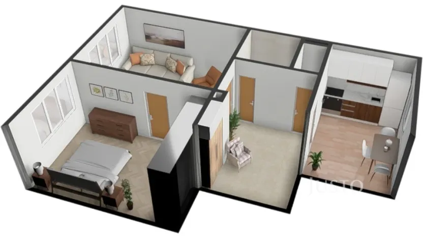 Prodej bytu 2+1, Písek - Budějovické Předměstí, Šafaříkova, 52 m2