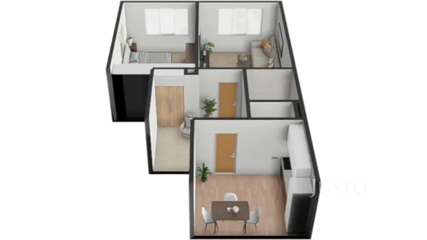 Prodej bytu 2+1, Písek - Budějovické Předměstí, Šafaříkova, 52 m2