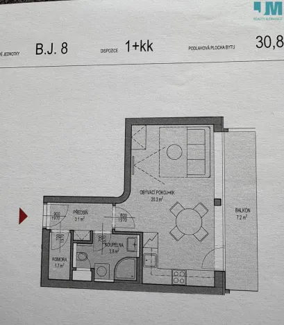 Prodej bytu 1+kk, Brno, Rumiště, 38 m2