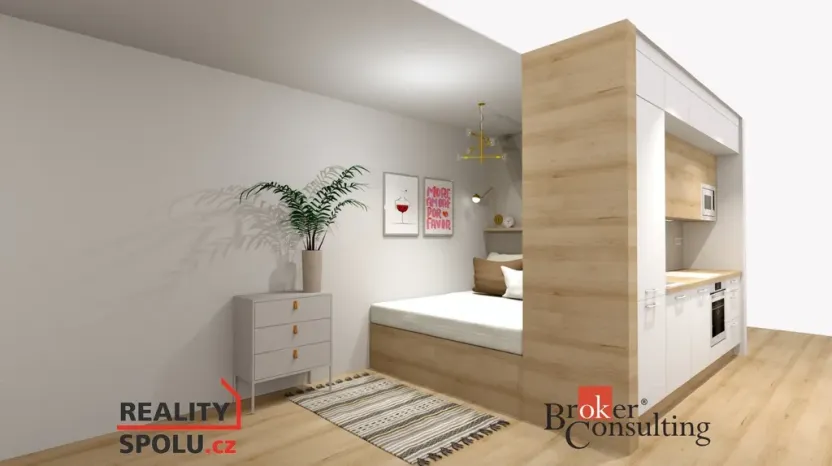 Pronájem bytu 1+kk, Náchod - Staré Město nad Metují, Bartoňova, 40 m2