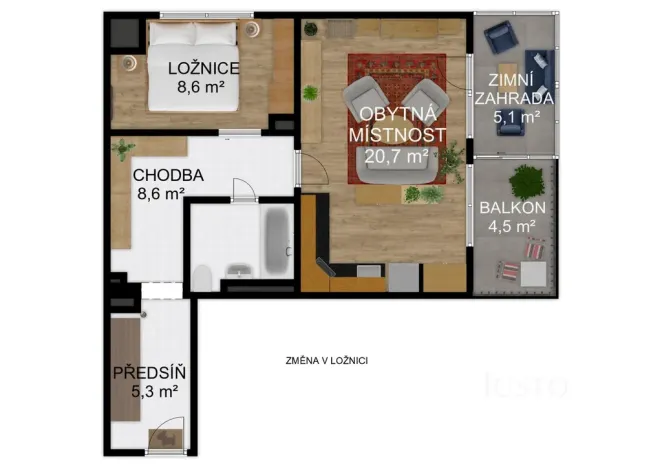 Prodej bytu 2+kk, Písek, Zátavské nábř., 46 m2