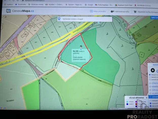 Prodej louky, Praha - Lipence, 15818 m2