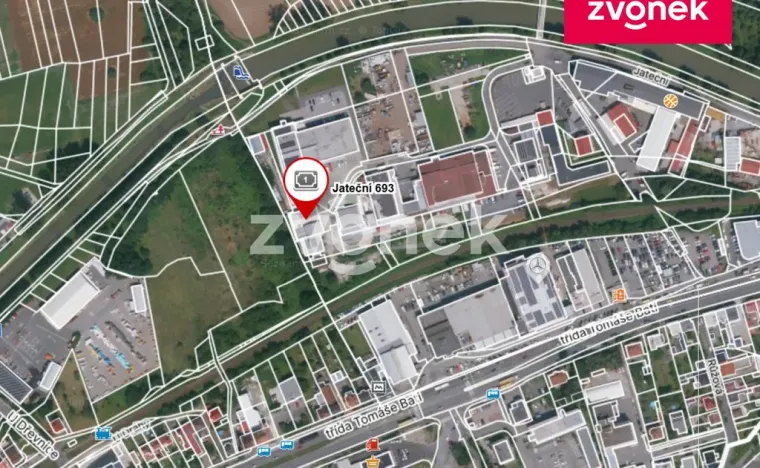 Pronájem kanceláře, Zlín - Prštné, Jateční, 50 m2