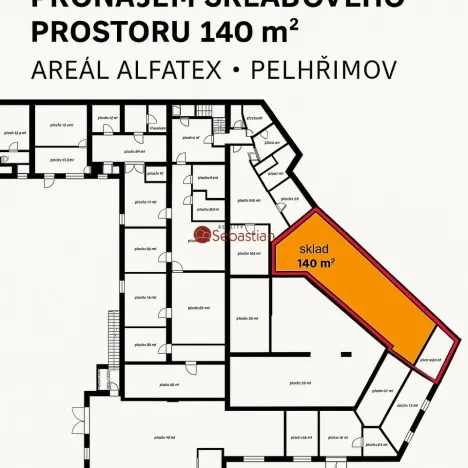 Pronájem skladu, Pelhřimov, Křemešnická, 139 m2