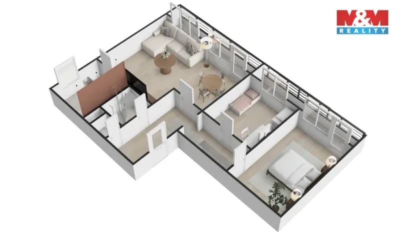 Prodej bytu 3+1, Kladno - Kročehlavy, Benešovská, 66 m2