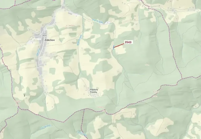 Dražba lesa, Zděchov, 1866 m2