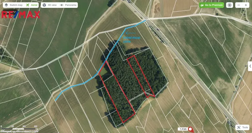 Prodej lesa, Ostřetín, 21595 m2