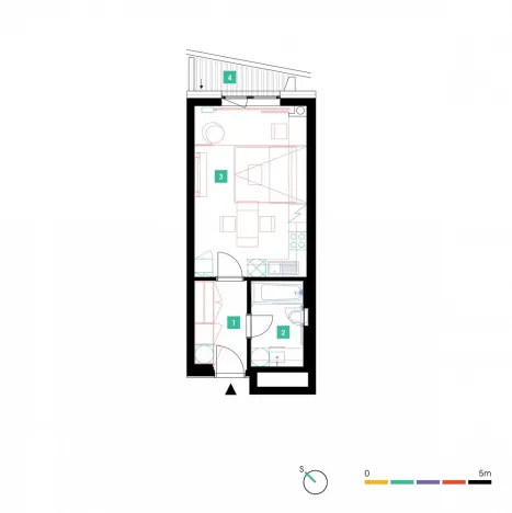 Pronájem bytu 1+kk, Praha - Stodůlky, Mukařovského, 32 m2