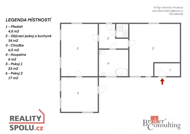 Prodej rodinného domu, Jilem, 91 m2