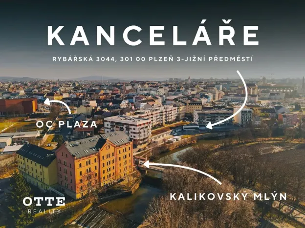 Pronájem kanceláře, Plzeň, Rybářská, 152 m2