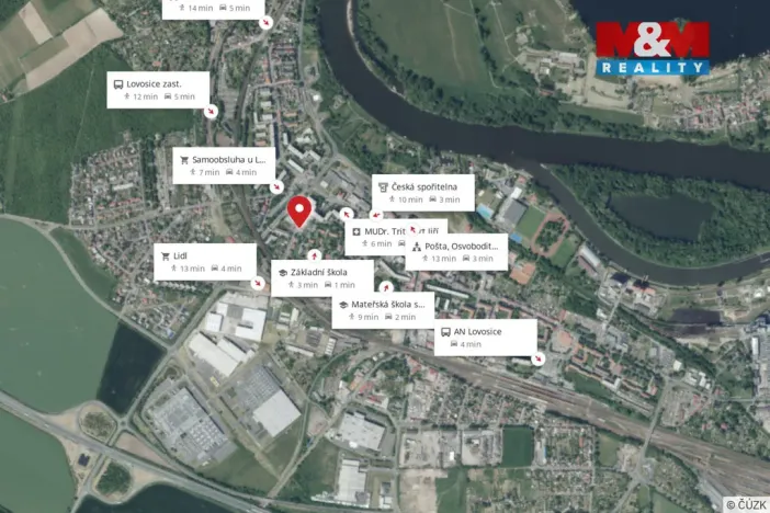 Pronájem bytu 2+kk, Lovosice, Palackého, 42 m2