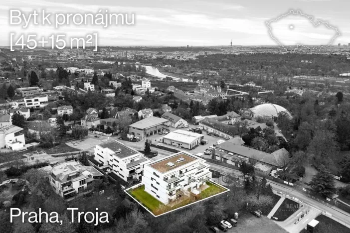 Pronájem bytu 2+kk, Praha - Troja, Pod Hrachovkou, 49 m2