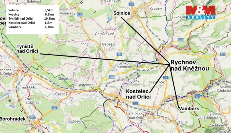 Prodej zahrady, Rychnov nad Kněžnou, 337 m2
