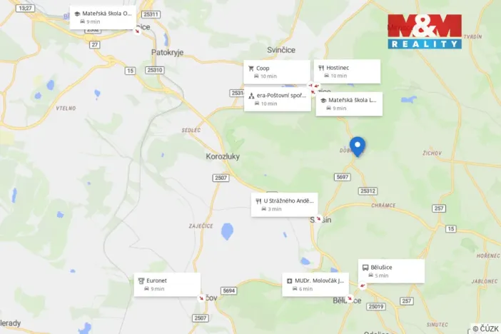 Prodej pozemku pro bydlení, Skršín - Dobrčice, 2000 m2