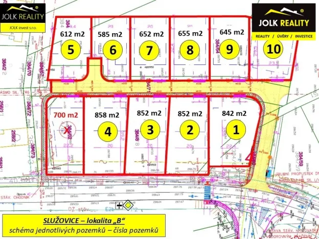Prodej pozemku pro bydlení, Služovice, 652 m2