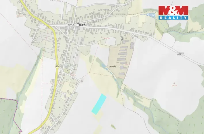 Prodej pole, Tísek, 10765 m2