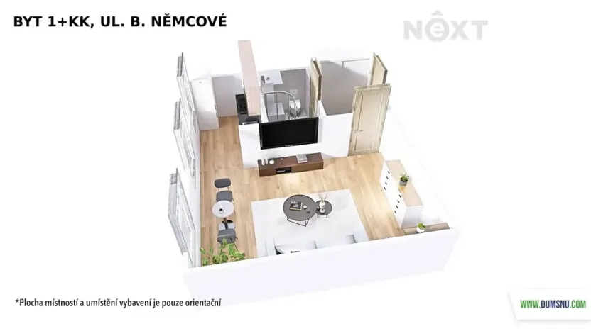 Pronájem bytu 1+kk, Šumperk, B. Němcové, 32 m2