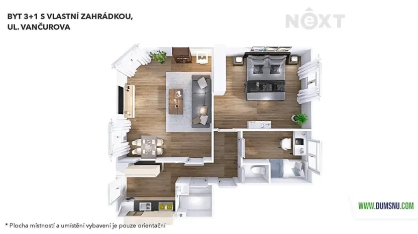 Pronájem bytu 3+1, Šumperk, Vančurova, 71 m2